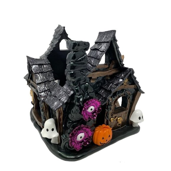 Bath & Body Works 2022 Halloween Haunted House Cottage Luminary 3 Wick Candle - Picture 1 of 9